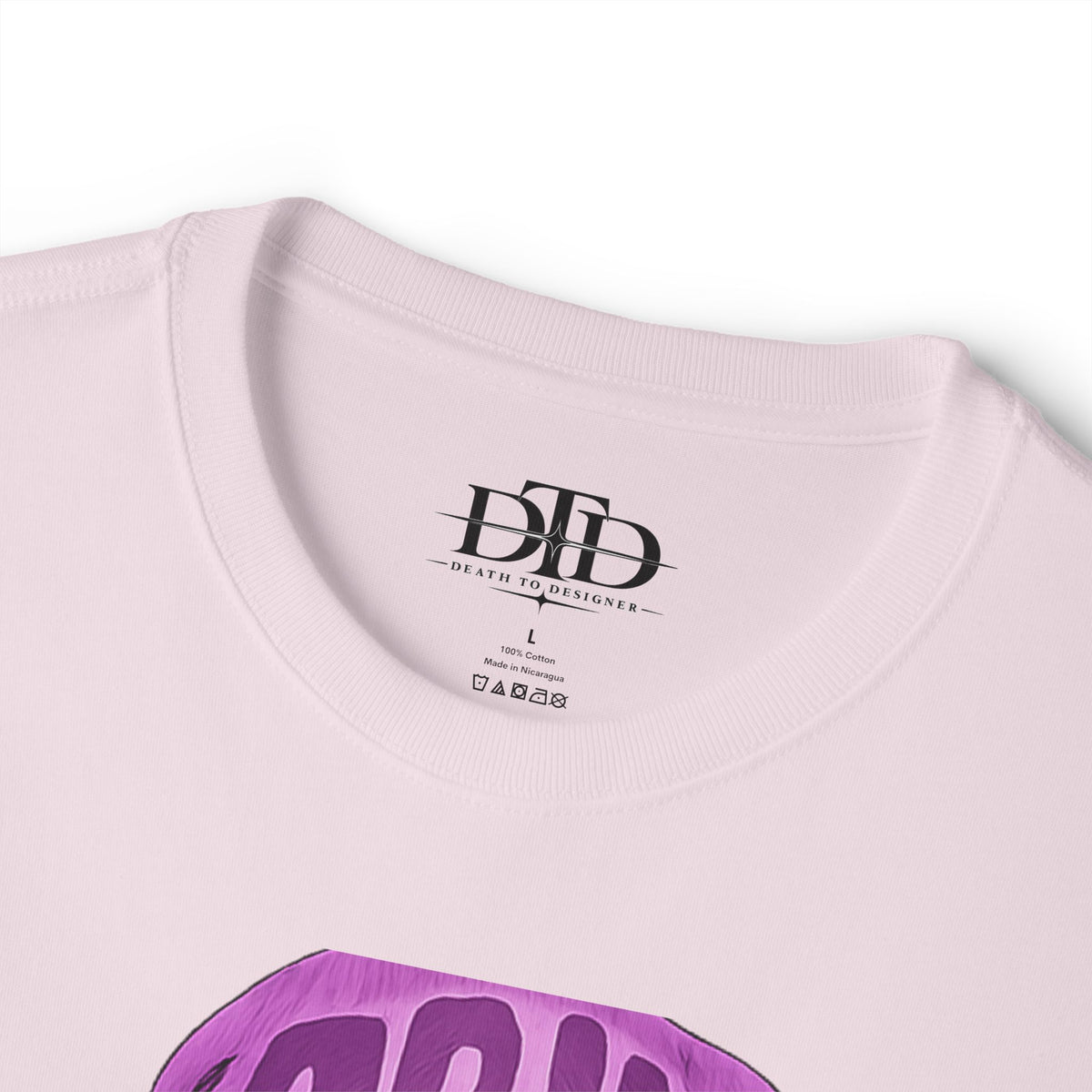 Boxy Tee — Purple Beanie Illustration Graphic T-Shirt