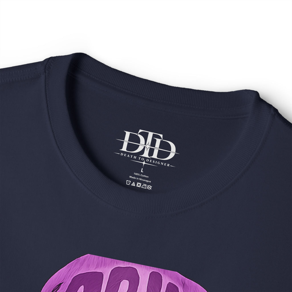 Boxy Tee — Purple Beanie Illustration Graphic T-Shirt