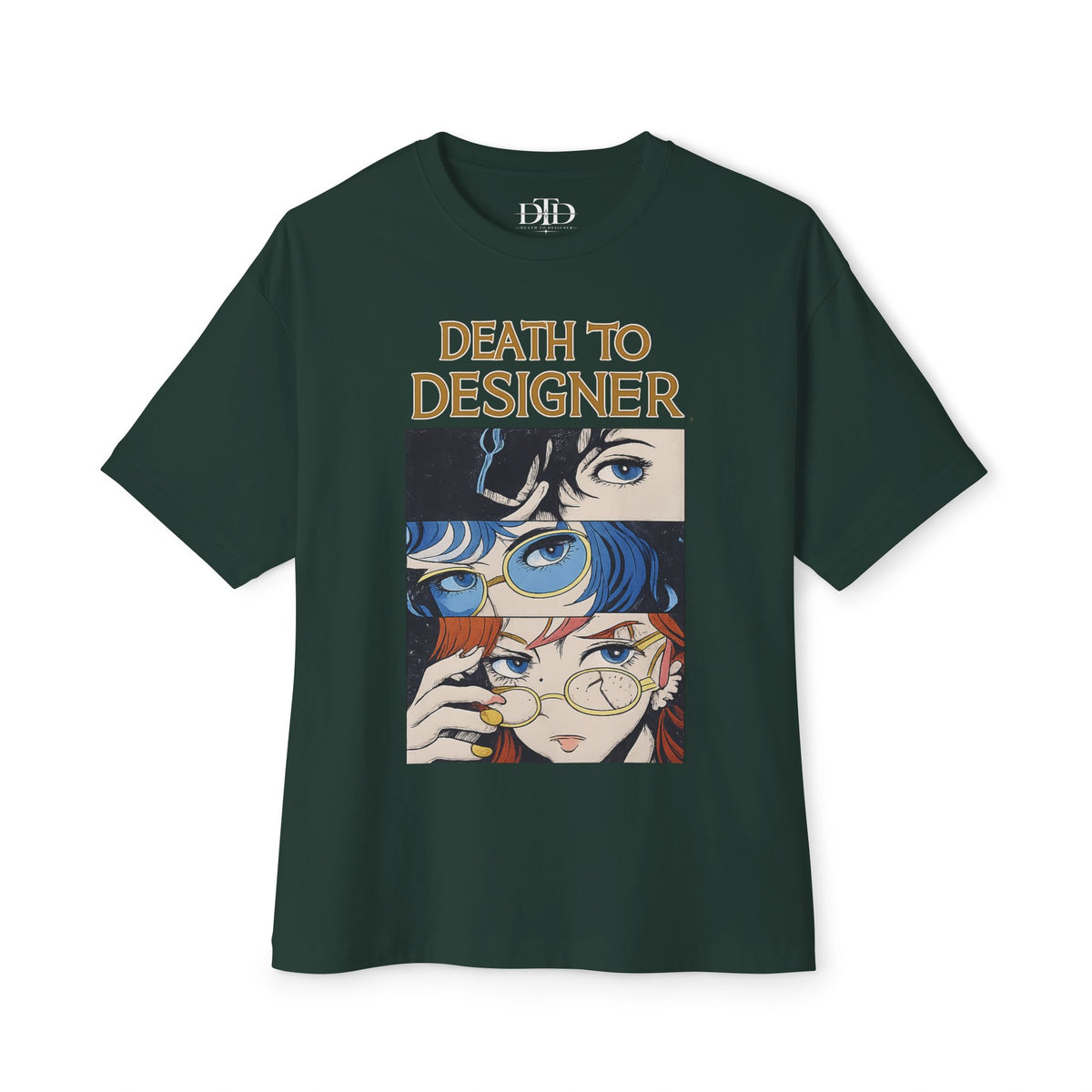 Graphic Tee — "Death to Designer" Anime-Inspired Illustration