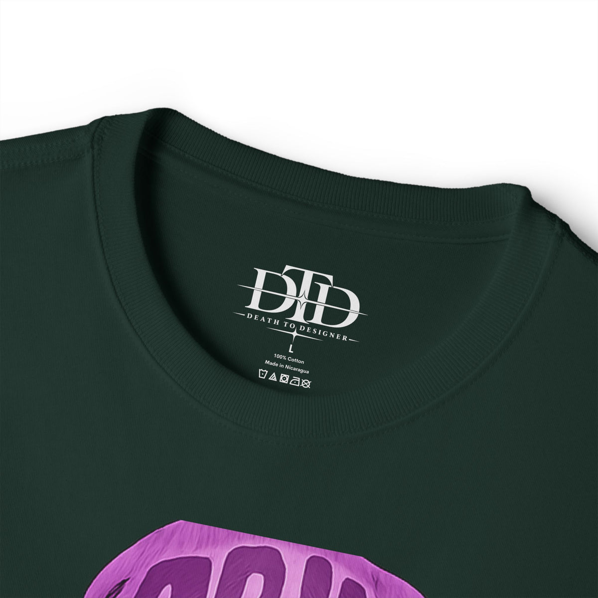 Boxy Tee — Purple Beanie Illustration Graphic T-Shirt