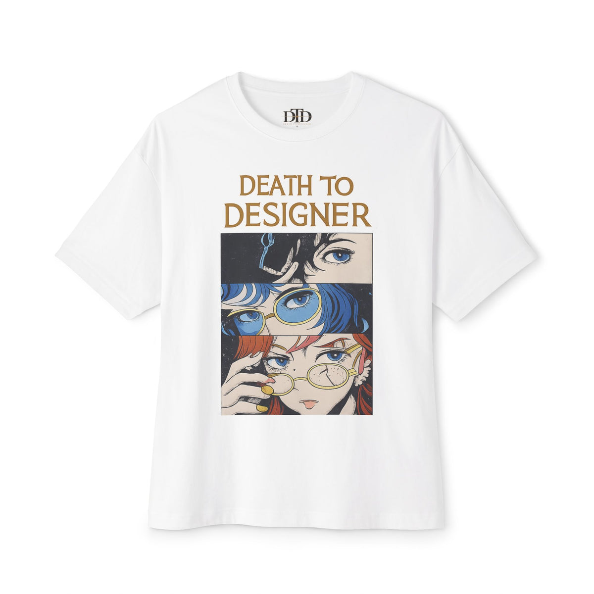 Graphic Tee — "Death to Designer" Anime-Inspired Illustration