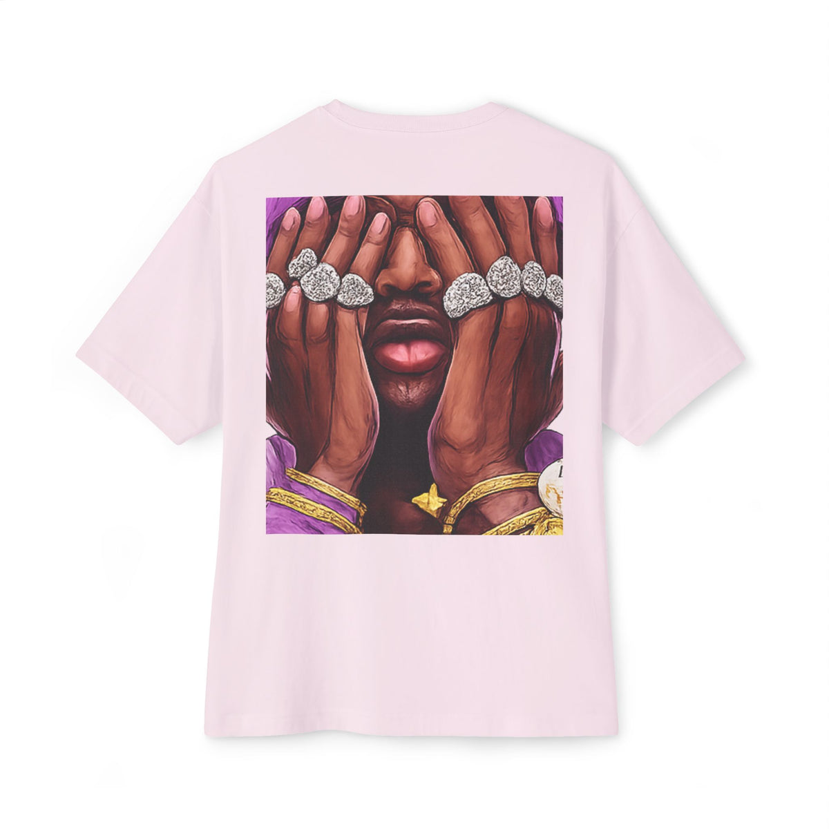 Boxy Tee — Purple Beanie Illustration Graphic T-Shirt