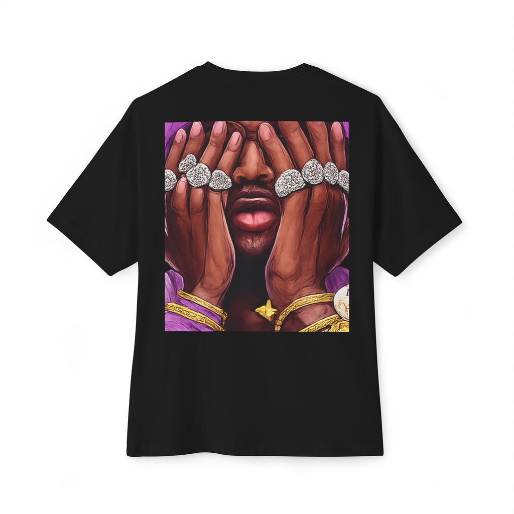 Boxy Tee — Purple Beanie Illustration Graphic T-Shirt