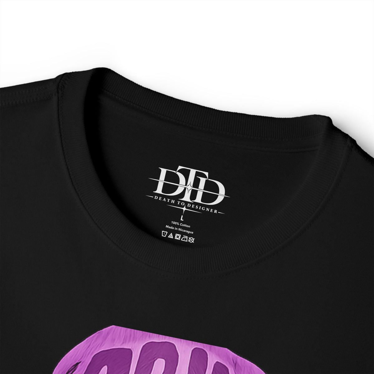 Boxy Tee — Purple Beanie Illustration Graphic T-Shirt