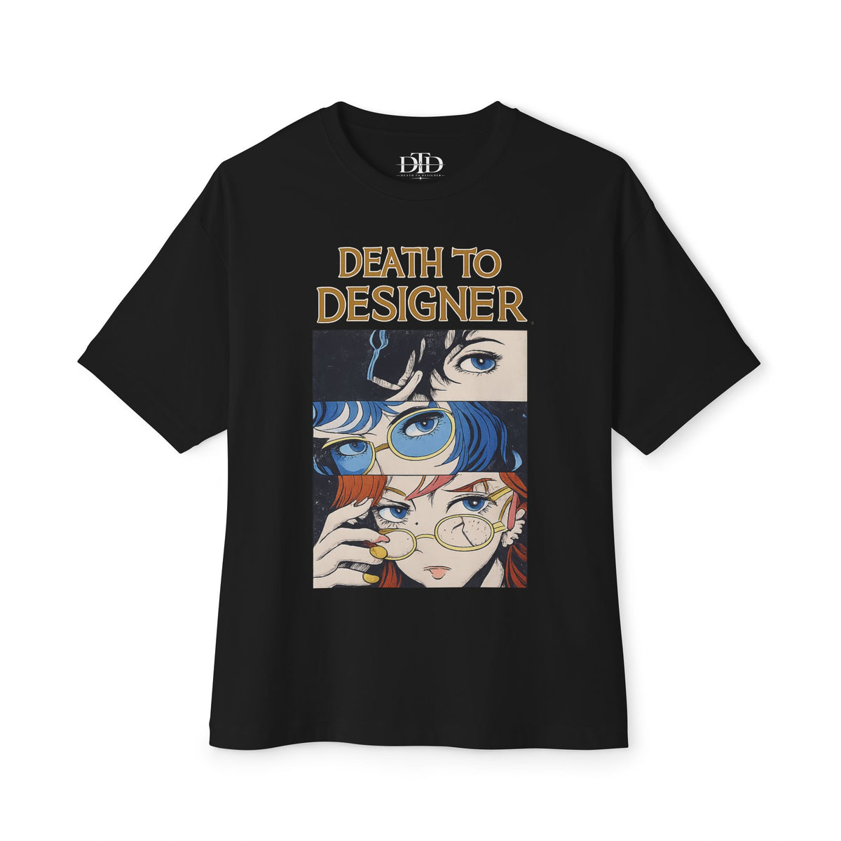 Graphic Tee — "Death to Designer" Anime-Inspired Illustration