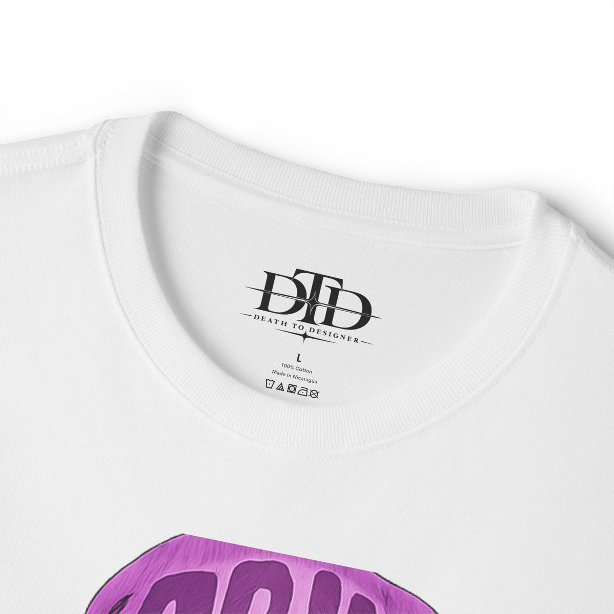 Boxy Tee — Purple Beanie Illustration Graphic T-Shirt