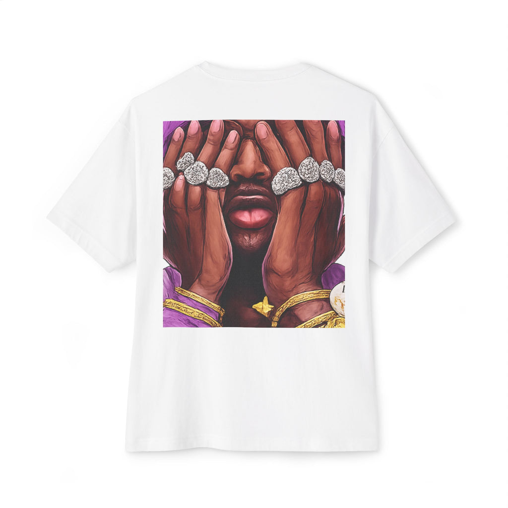 Boxy Tee — Purple Beanie Illustration Graphic T-Shirt